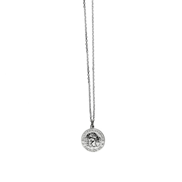 Adjustable Necklace with Round St Christopher