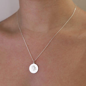 Adjustable Necklace with Round St Christopher
