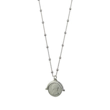 Load image into Gallery viewer, Coin Flip Necklace with Rosario Chain

