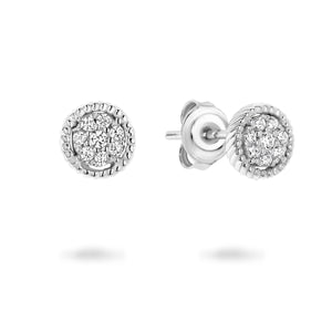 Mica Rhodium Stud Earrings