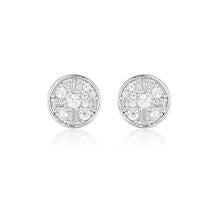 Load image into Gallery viewer, Mini Mosaic Silver Stud Earrings
