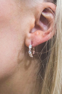 Rose Glimmer Hoop Earrings
