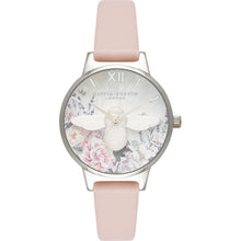 Load image into Gallery viewer, Glasshouse 3D Bee Silver &amp; Nude Peach Watch
