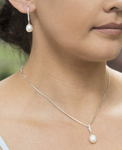 Load image into Gallery viewer, Fresh Water Pearl &amp; Cubic Zirconia Necklace
