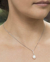 Load image into Gallery viewer, Fresh Water Pearl &amp; Cubic Zirconia Necklace
