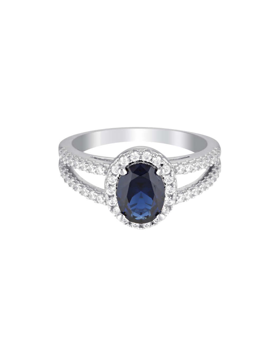 Blue Cubic Zirconia Glory Ring