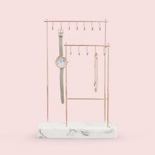 Load image into Gallery viewer, Jewellery Hanger Marble &amp; Rose
