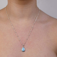 Load image into Gallery viewer, Rosario Necklace with Pear Shaped Larimar
