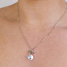 Load image into Gallery viewer, Fine Box Chain Necklace with Oval Larimar and Von Treskow Disc Toggle
