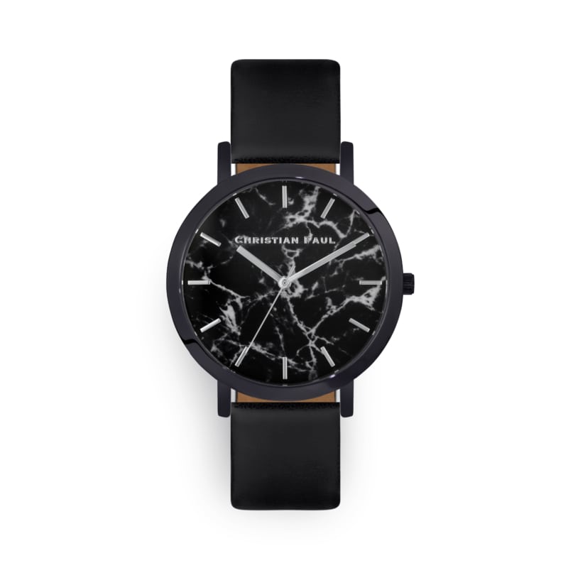 The Strand Marble all Black 35mm Watch