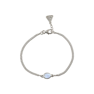 Curb Chain Bracelet with Moonstone