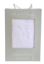 Load image into Gallery viewer, Muslin Swaddle Pin Spot Pink
