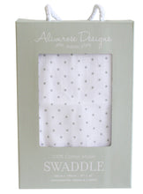 Load image into Gallery viewer, Muslin Swaddle Pin Spot Grey
