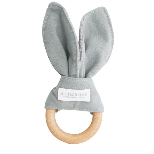 Bailey Bunny Teether with Grey Ears