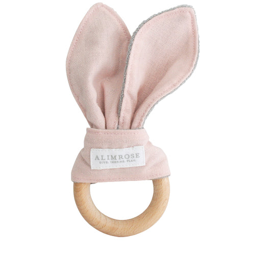 Bailey Bunny Teether with Pink Ears