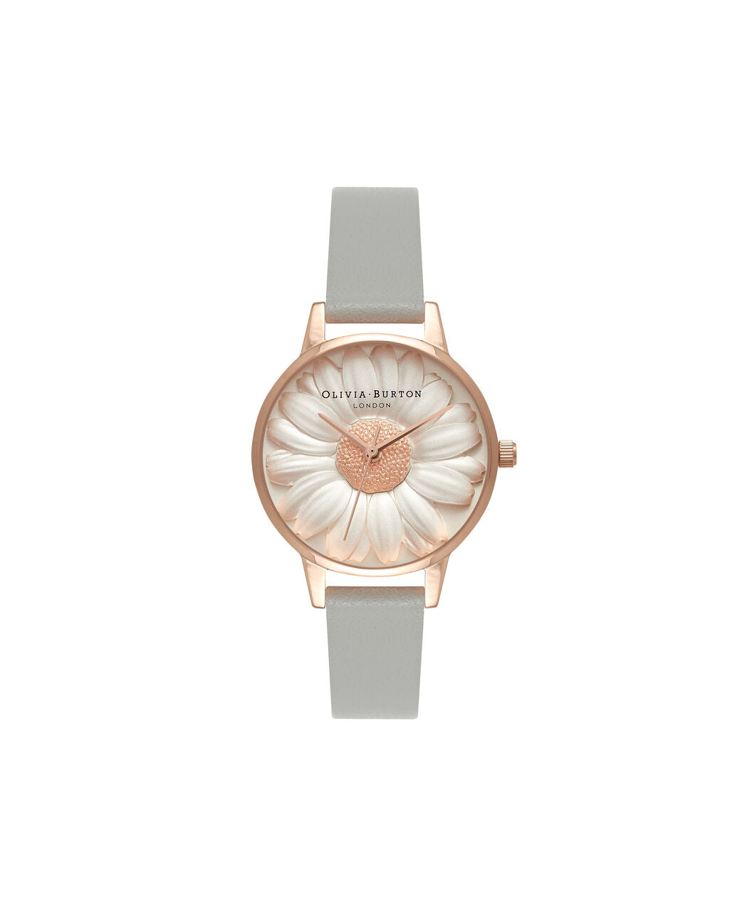 3D Daisy Grey & Rose Gold Watch
