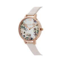 Load image into Gallery viewer, Watercolour-Painted Floral Rose Gold &amp; Pearl Pink Watch
