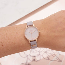 Load image into Gallery viewer, Rose Gold &amp; Purple Bow Watch
