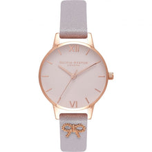 Load image into Gallery viewer, Rose Gold &amp; Purple Bow Watch
