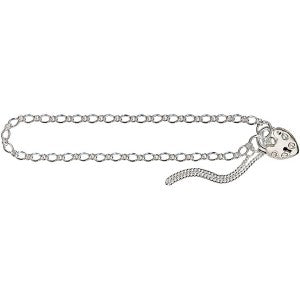 Sterling Silver Padlock Bracelet