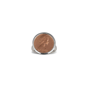 One Cent Rose Plate Coin Ring