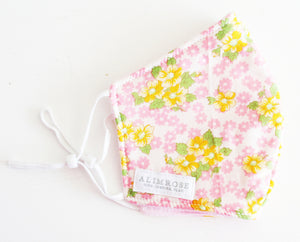 3 Layer Face Mask - Daisy Pink