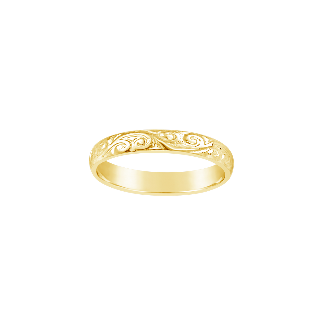 Engraved Gold Ring