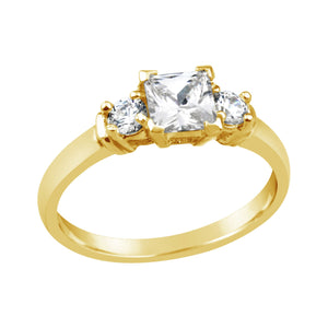 Three Stone Cubic Zirconia Ring