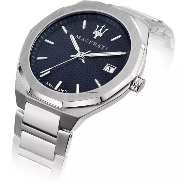 Maserati Stile Silver & Blue Watch