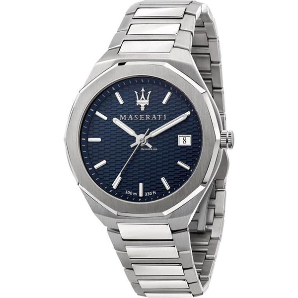 Maserati Stile Silver & Blue Watch