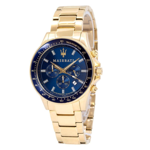 Maserati Sfida Gold & Blue Chrono Watch