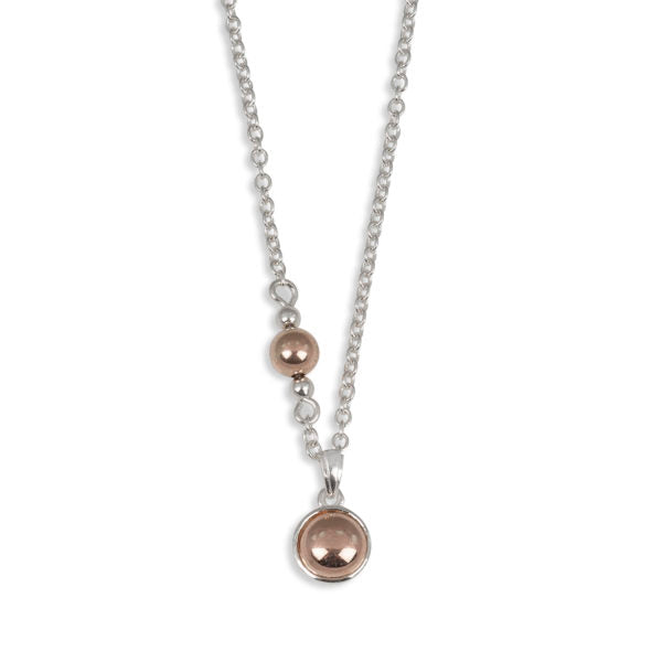 Fine Necklace With Round Rose Gold Circle Pendant