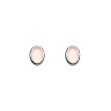 Load image into Gallery viewer, Oval Rose Quartz Stud Earrings
