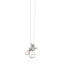 Load image into Gallery viewer, Fine Box Chain Necklace with Oval Rose Quartz &amp; Von Treskow Toggle
