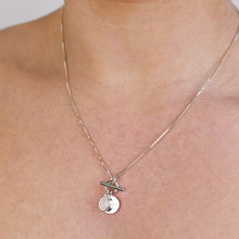 Load image into Gallery viewer, Fine Box Chain Necklace with Oval Rose Quartz &amp; Von Treskow Toggle
