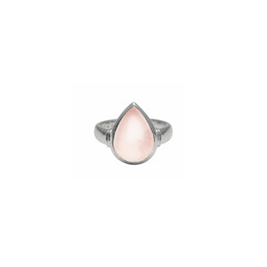 Pear Shaped Rose Quartz Ring