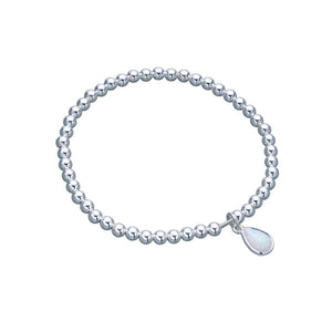 Stretchy Ball Bracelet With Pear Czelline Opal