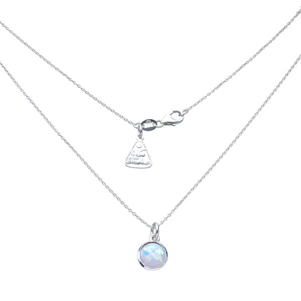 Fine Necklace with Round Czelline Opal