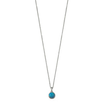 Load image into Gallery viewer, Fine Necklace with Round Blue Czelline Opal
