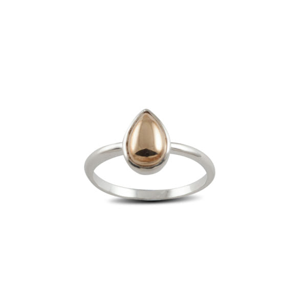 Pear Shaped Yellow Gold-Filled Ring