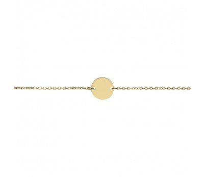 Flat Disc Bracelet - Gold