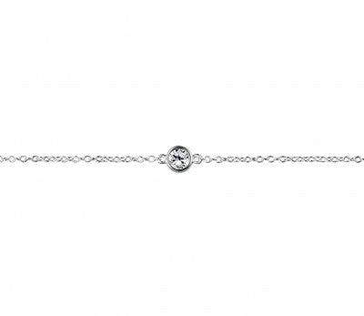 Fine Cubic Zirconia Bracelet - Silver