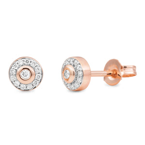 Argyle Pink & White Diamond Halo Earrings