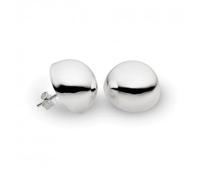 Silver 10mm Half Ball Stud Earrings