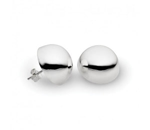 Silver 8mm Half Ball Stud Earrings