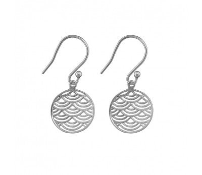 Circle Patterned Drop Earring