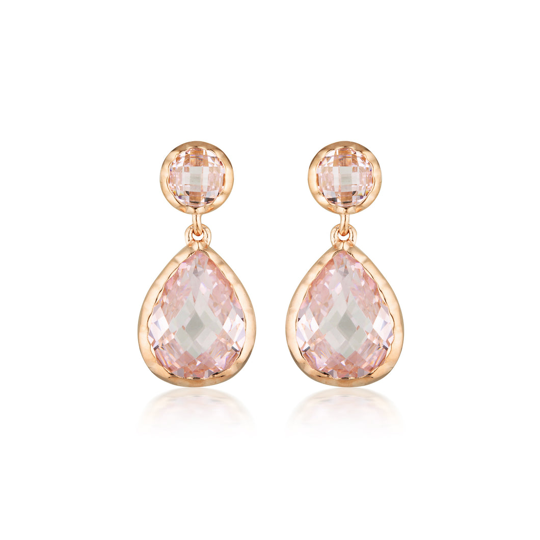 Nobile Rose Gold Pink Earrings