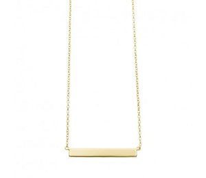 Gold Plate Bar Necklace