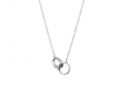Silver Linked Circle Necklace