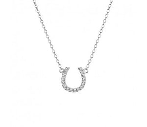 Cubic Zirconia Horseshoe Necklace